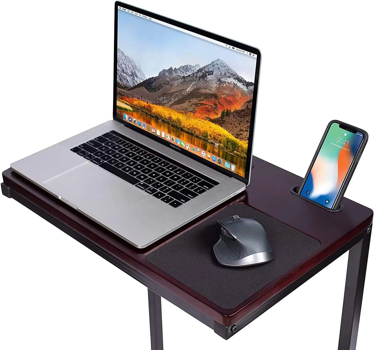 Sofa Table TV Tray with Tablet and Phone Slots N863160