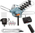 Amplified Digital Outdoor Antenna 150 Miles Range 360 Degree Rotation with 40FT Coax Cable O152467
