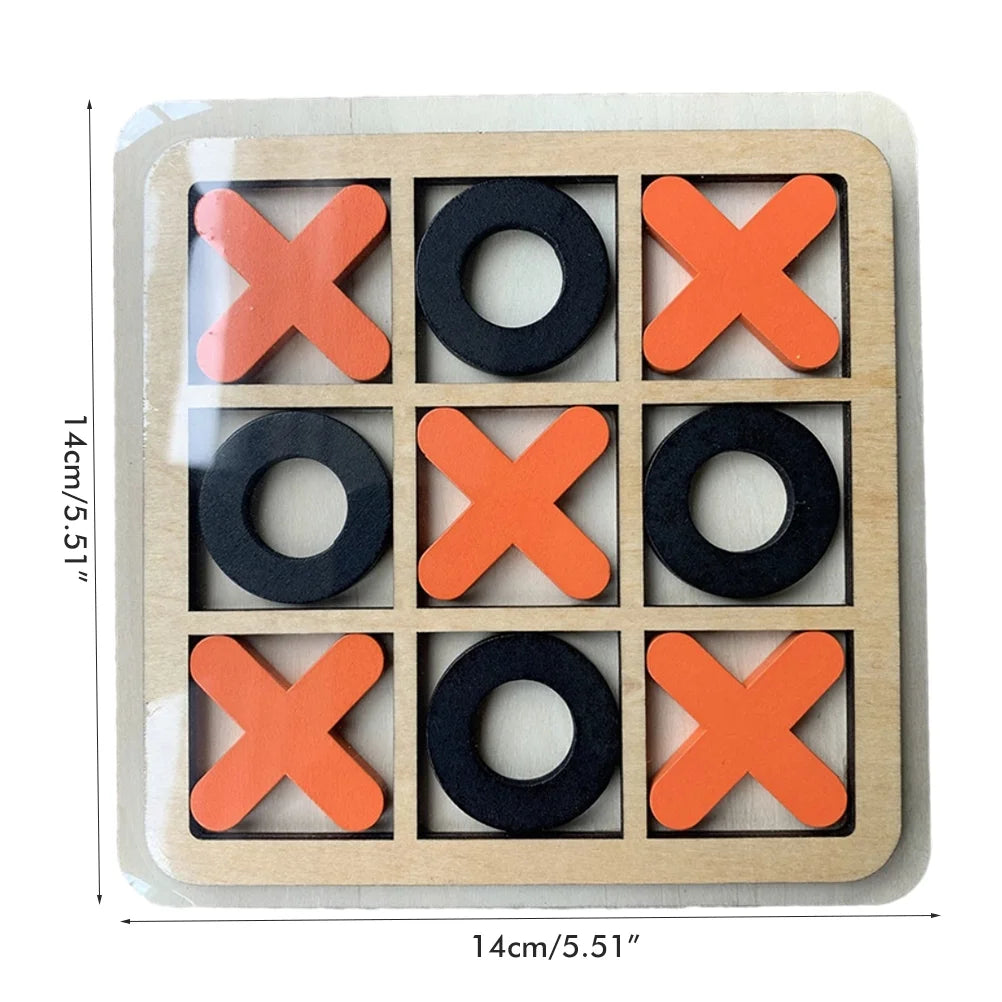 Wooden Tic Tac Toe Tabletop Board Game Q608