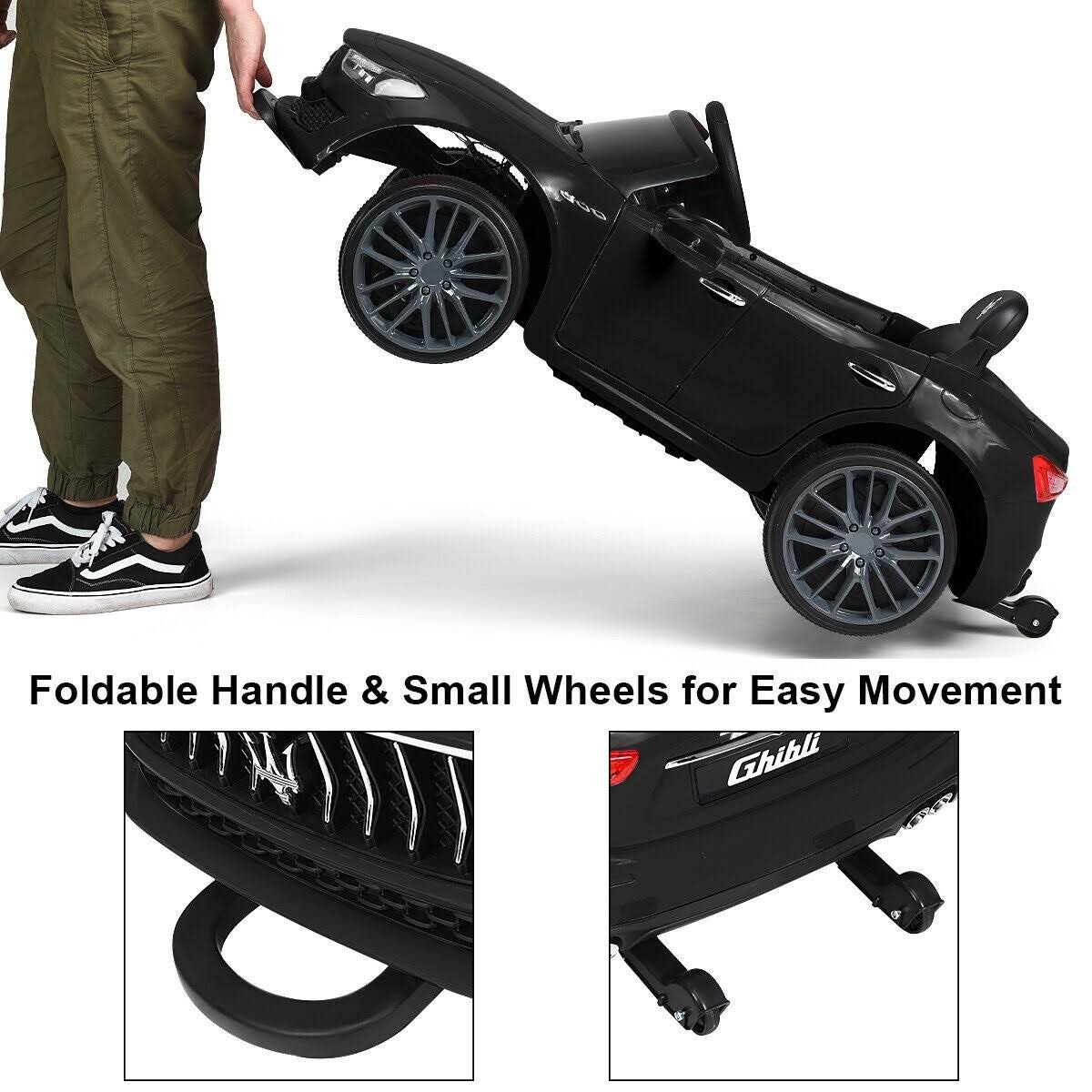 12V Kids Ride on Car with RC Remote Control Black F832
