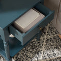 Teal Nightstand With Storage Drawer E81728