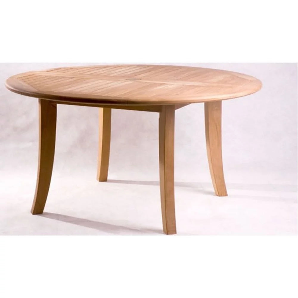 Grade-A Teak 5 Pc Dining Set with 52" Round Table and 4 Stacking Arm Chairs Q244