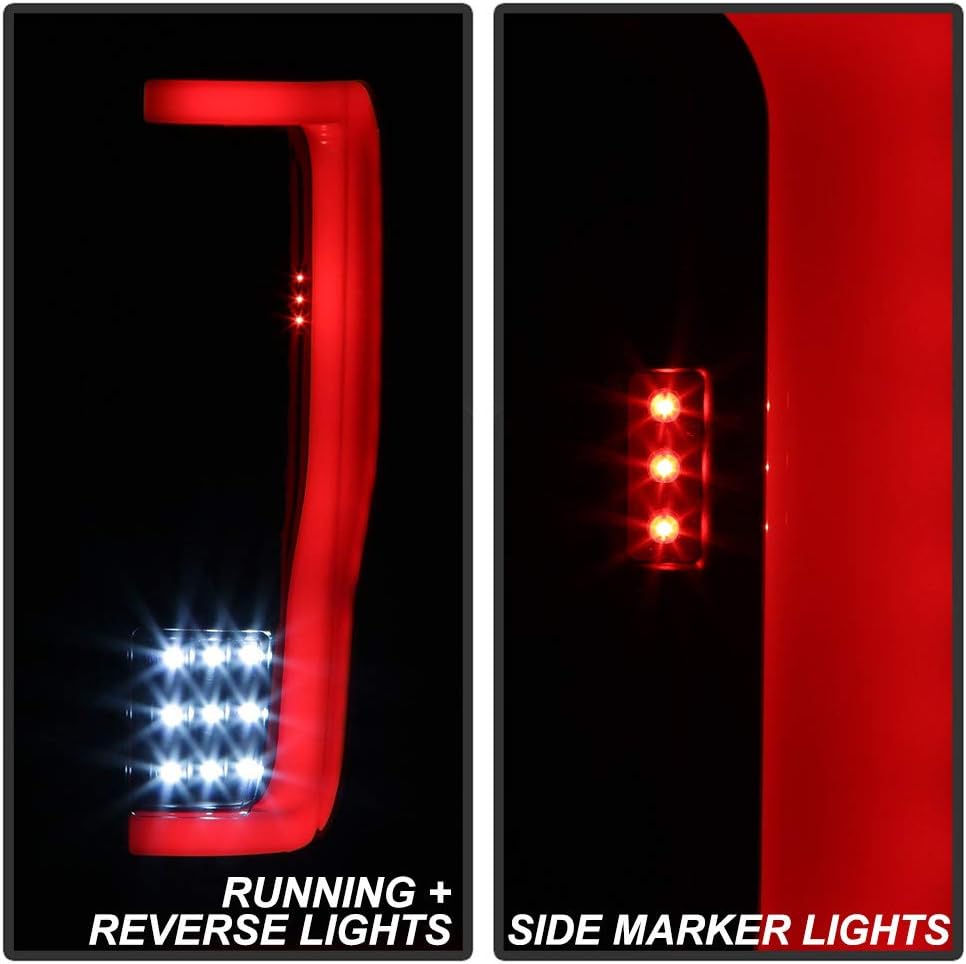 Black Smoke Full LED Tail Lights Brake Lamps V8627