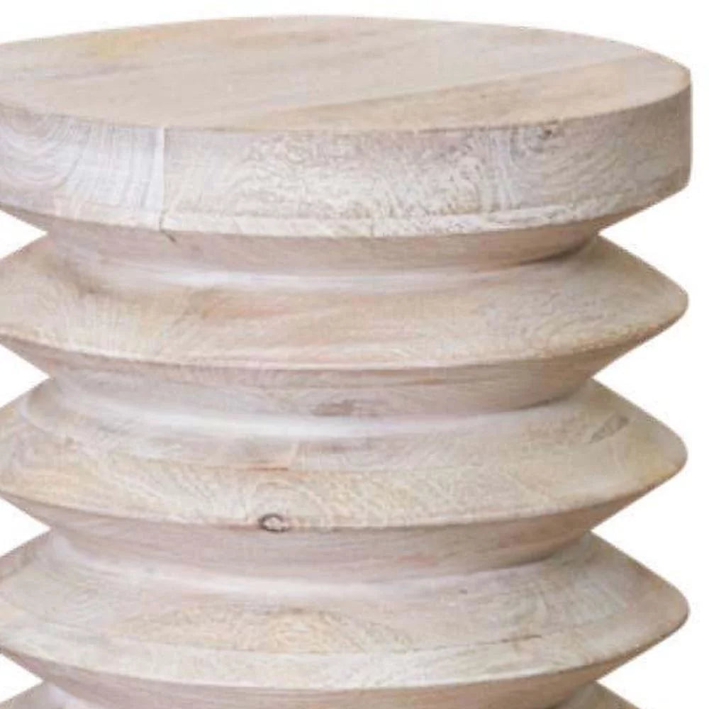 Modern Natural Mango Wood Side Table V76230