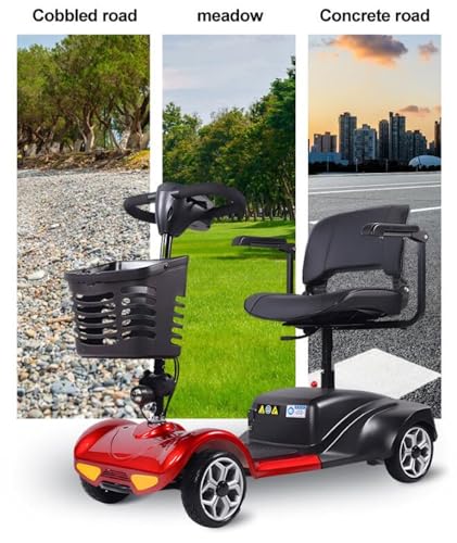 Black 4 Wheel Mobility Scooter with Basket and Extended Battery V7789