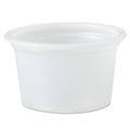 Plastic Souffle Portion Cups, 1/2 oz., Translucent, 2500/Carton P75754