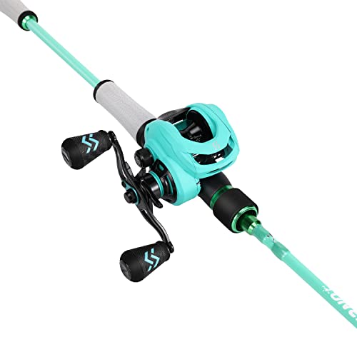 Spinning & Baitcasting Fishing Rod Reel Combo with Graphite Blanks, Stainless Steel Guides M19708