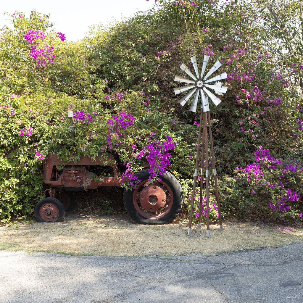 Galvanized Metal Kinetic Windmill A298