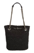 Black Raffia Tote Z52188