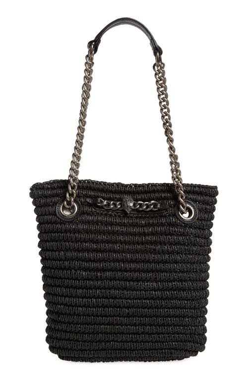 Black Raffia Tote Z52188