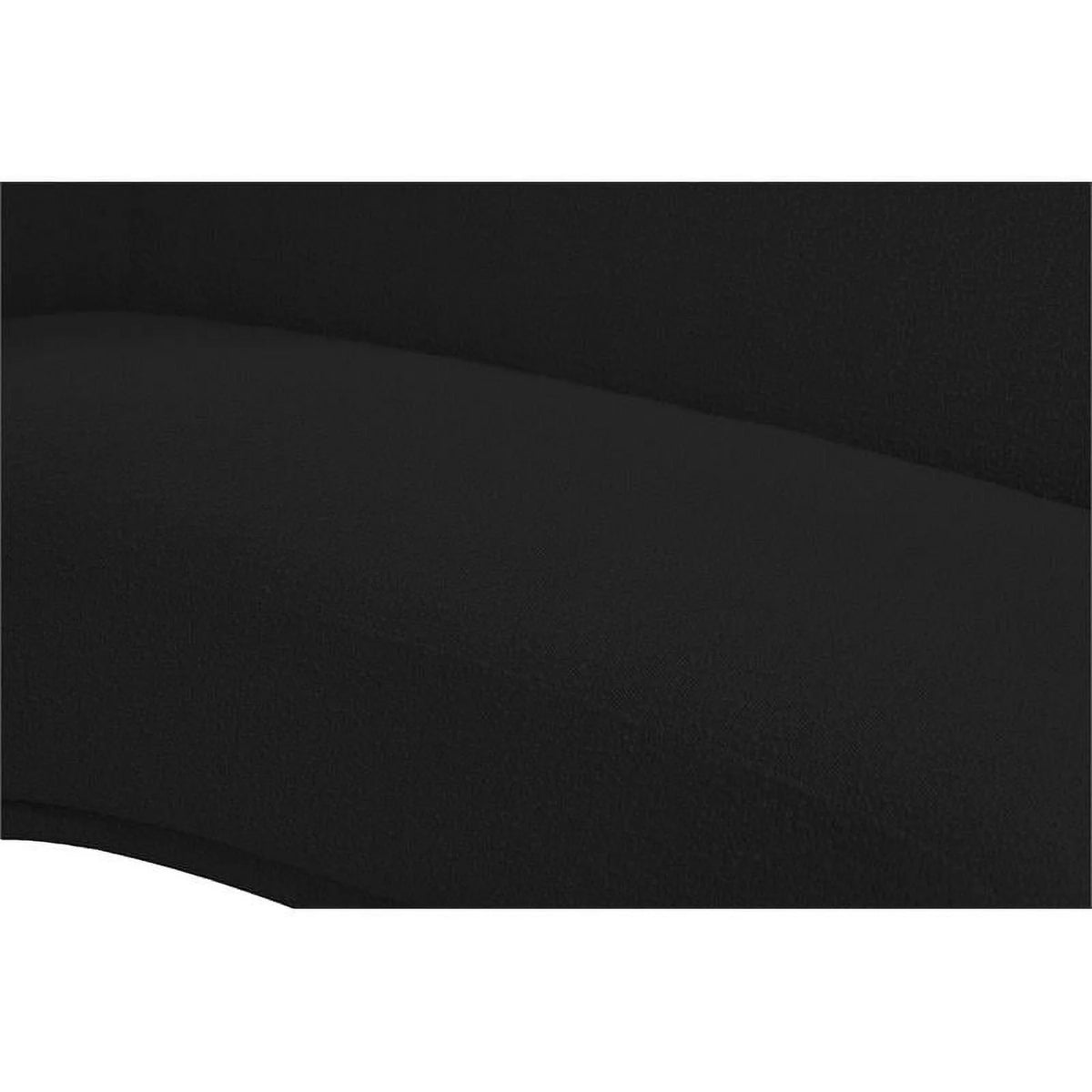 Black Boucle Fabric Loveseat K612