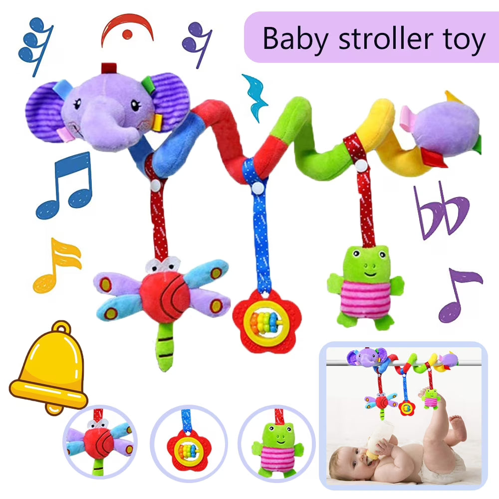 Purple Elephant Baby Stroller Hanging Plush Toys M951361