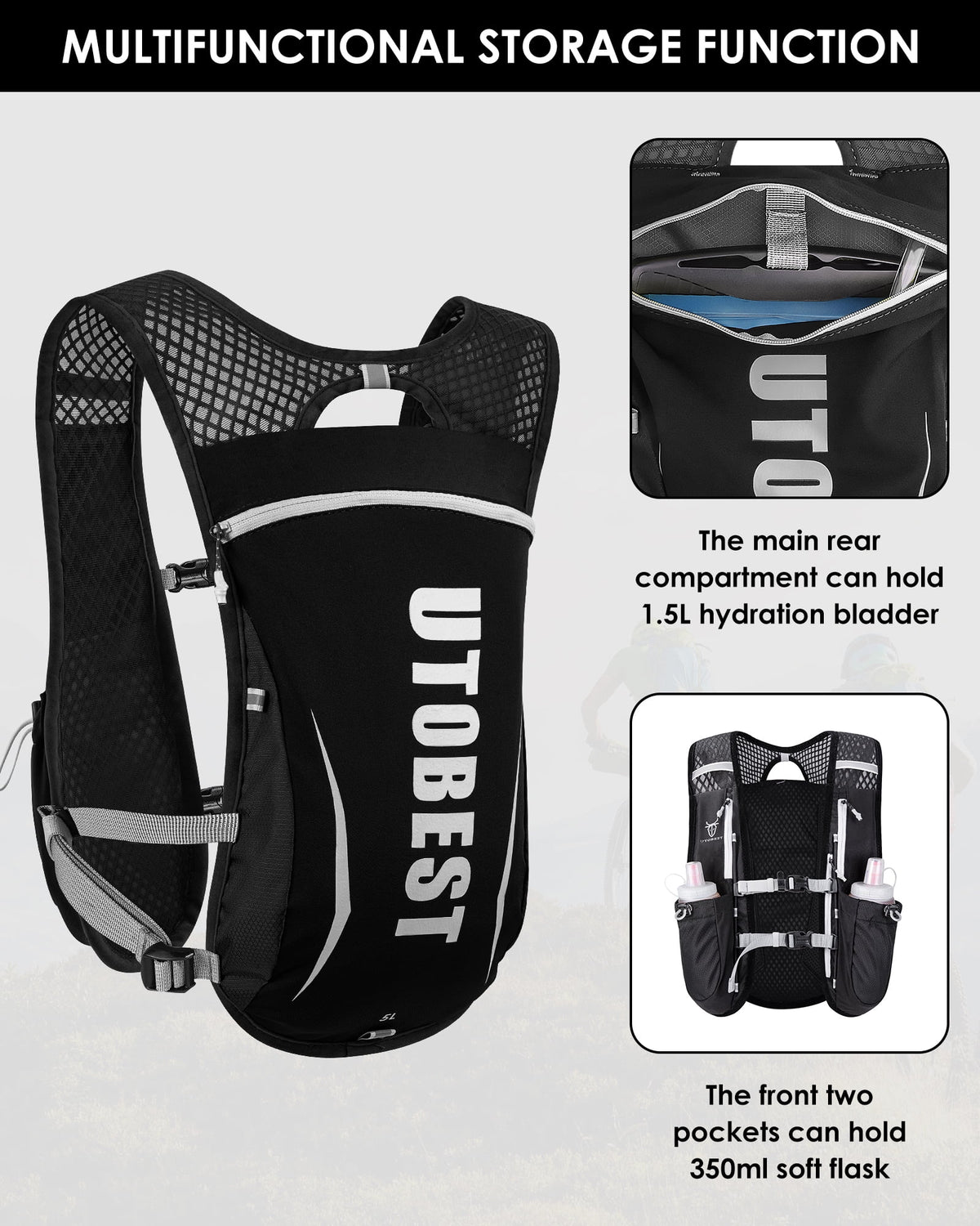 Running Backpacks Hydration Pack Running Vest 5L I603