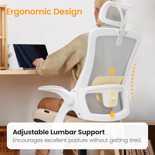 Black Ergonomic Mesh Office Chair with Lumbar Support U876127