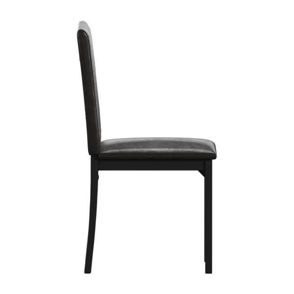 Black Dark Brown PU Side Chair (Set of 2) V1149