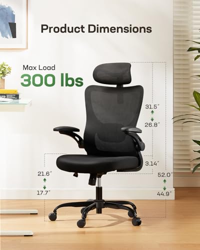 Black Ergonomic Office Chair with Lumbar Support S699922