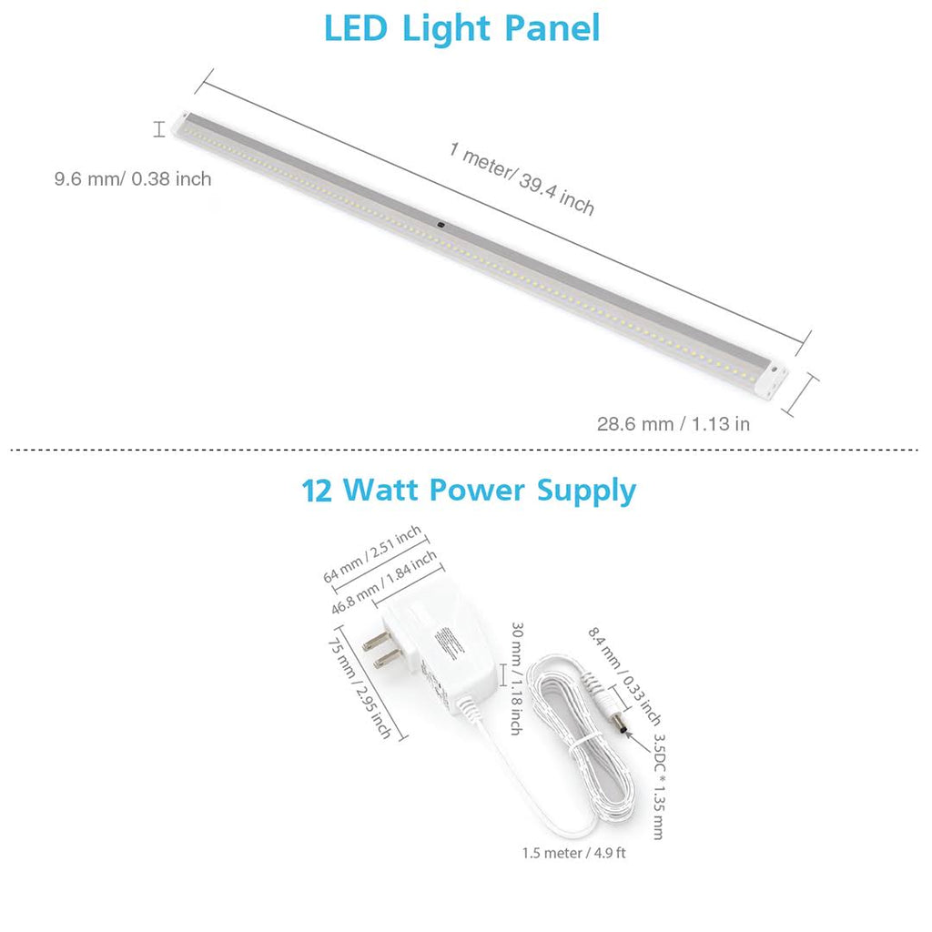White Finish LED Dimmable Under Cabinet Lighting 40 inch Panel Z120319