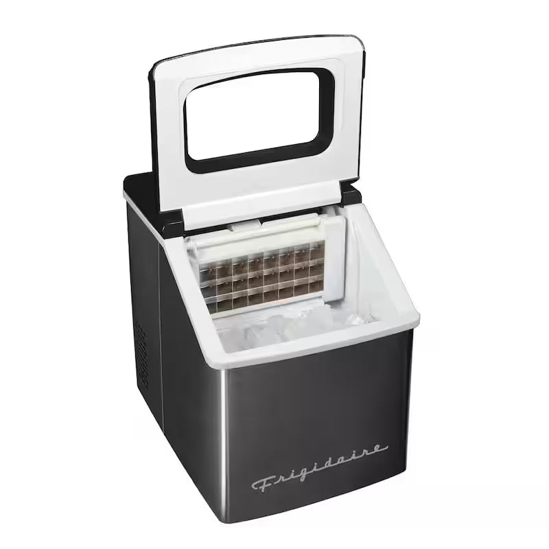 40 lb. Freestanding Ice Maker in Black Stainless A89454