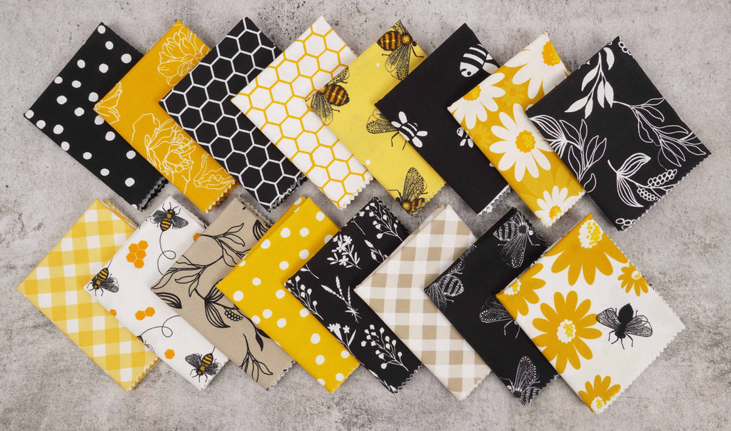 16 Pc 100% Cotton Pre-Cut Quilting Fabric A4864