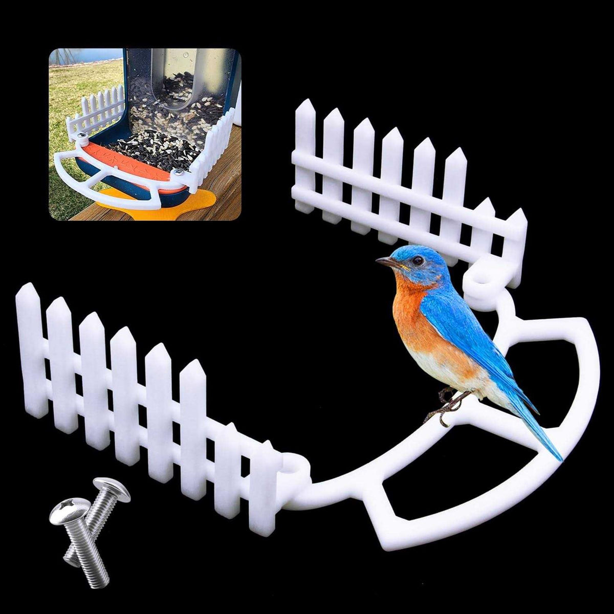 3 Pcs Bird Perch with Side Fence Q1696