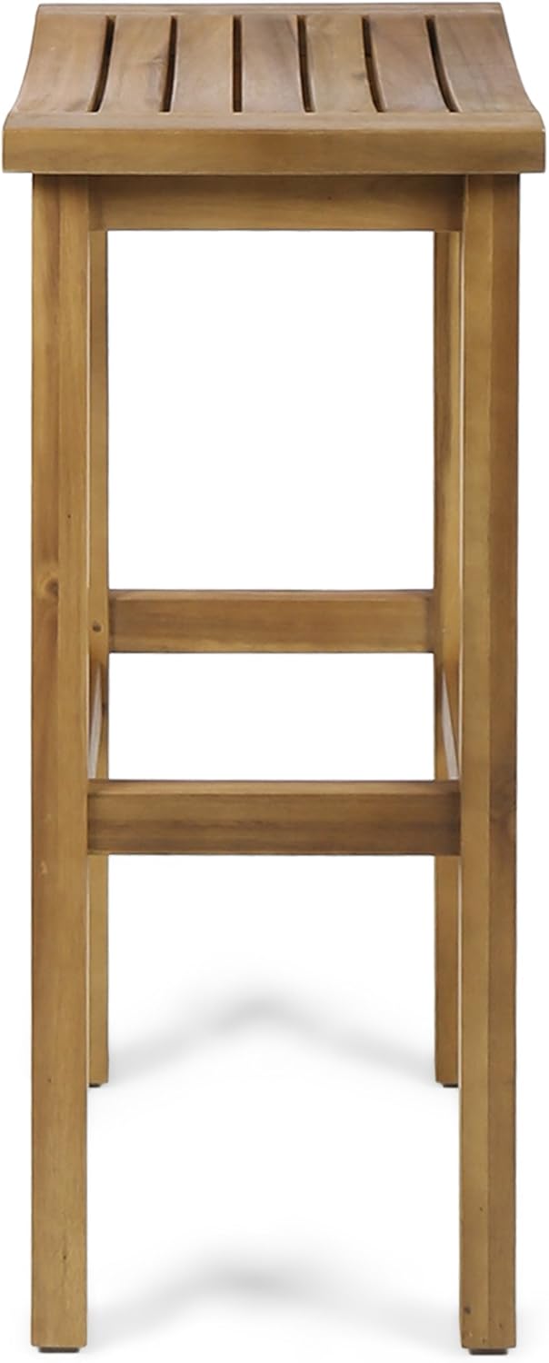 2-Pcs Set Acacia Wood Barstools U1184