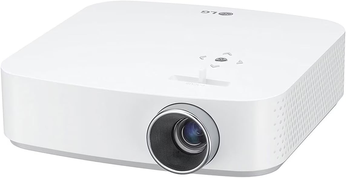 Open Box 100” Portable FHD LED Smart TV Projector - White N2112