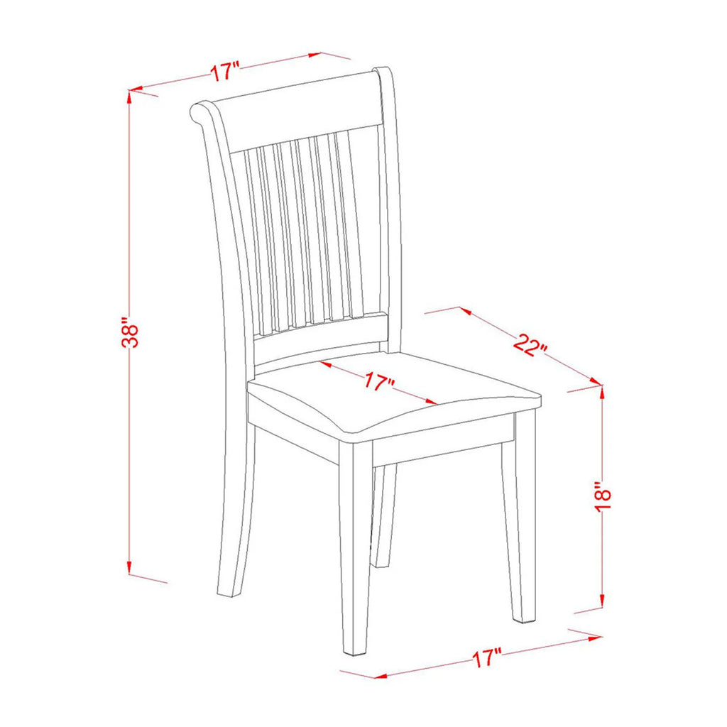 5 Piece Wood Dining Set with Cushion Seat F7195