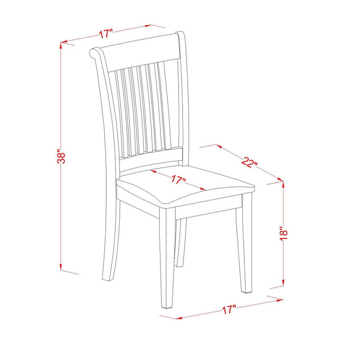 5 Piece Wood Dining Set with Cushion Seat F7195