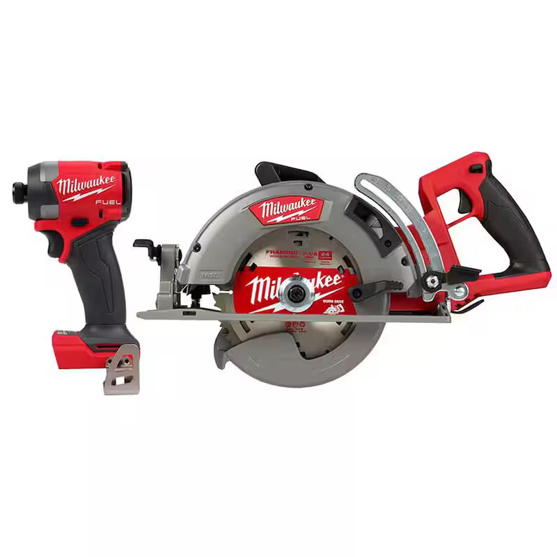18-Volt Brushless Cordless 1/4 in. Hex Impact Driver and 7-1/4 in. Circular Saw D342965
