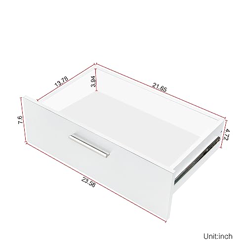 White 6-Drawer Double Dresser U991