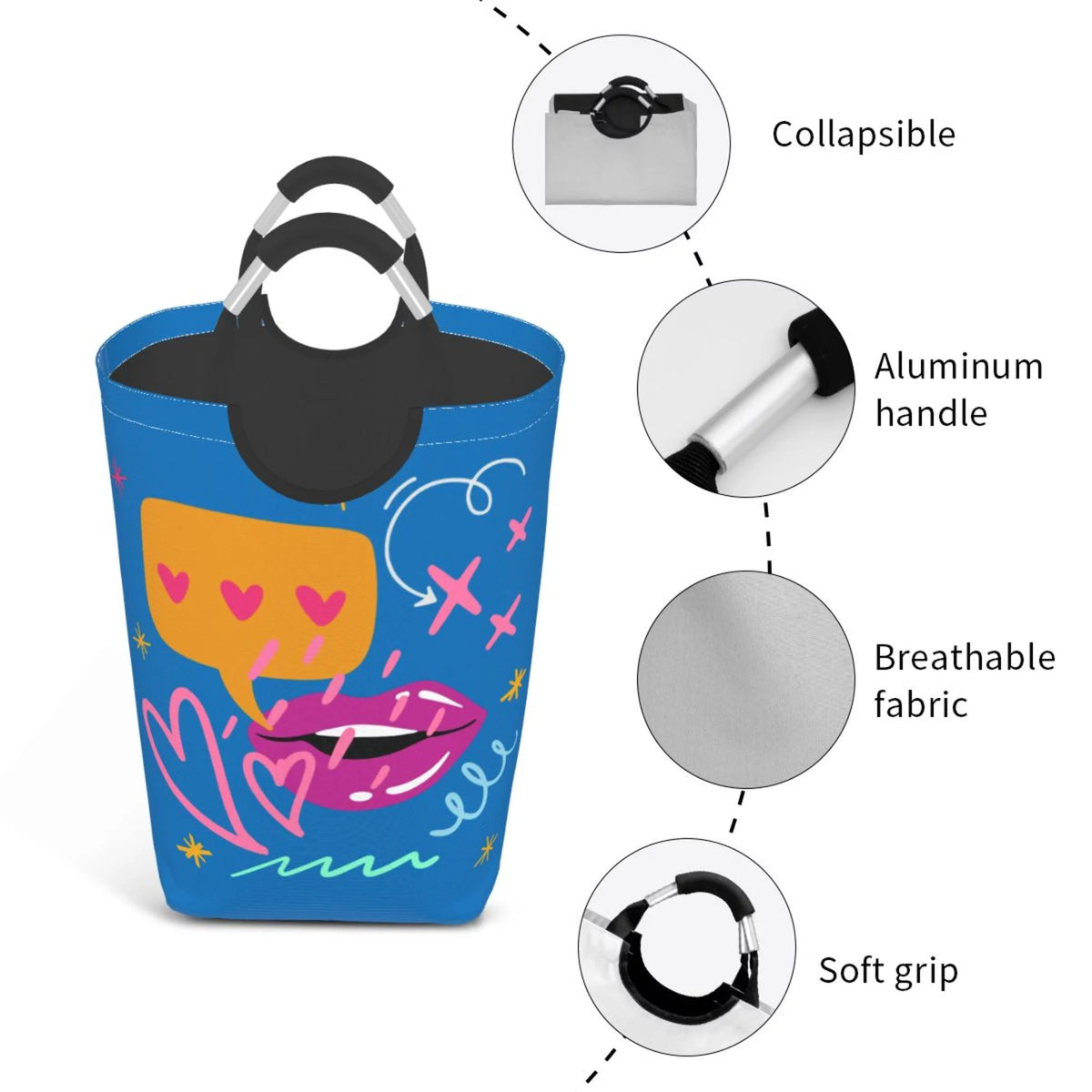 50L Rectangular Foldable Laundry Hamper V816084