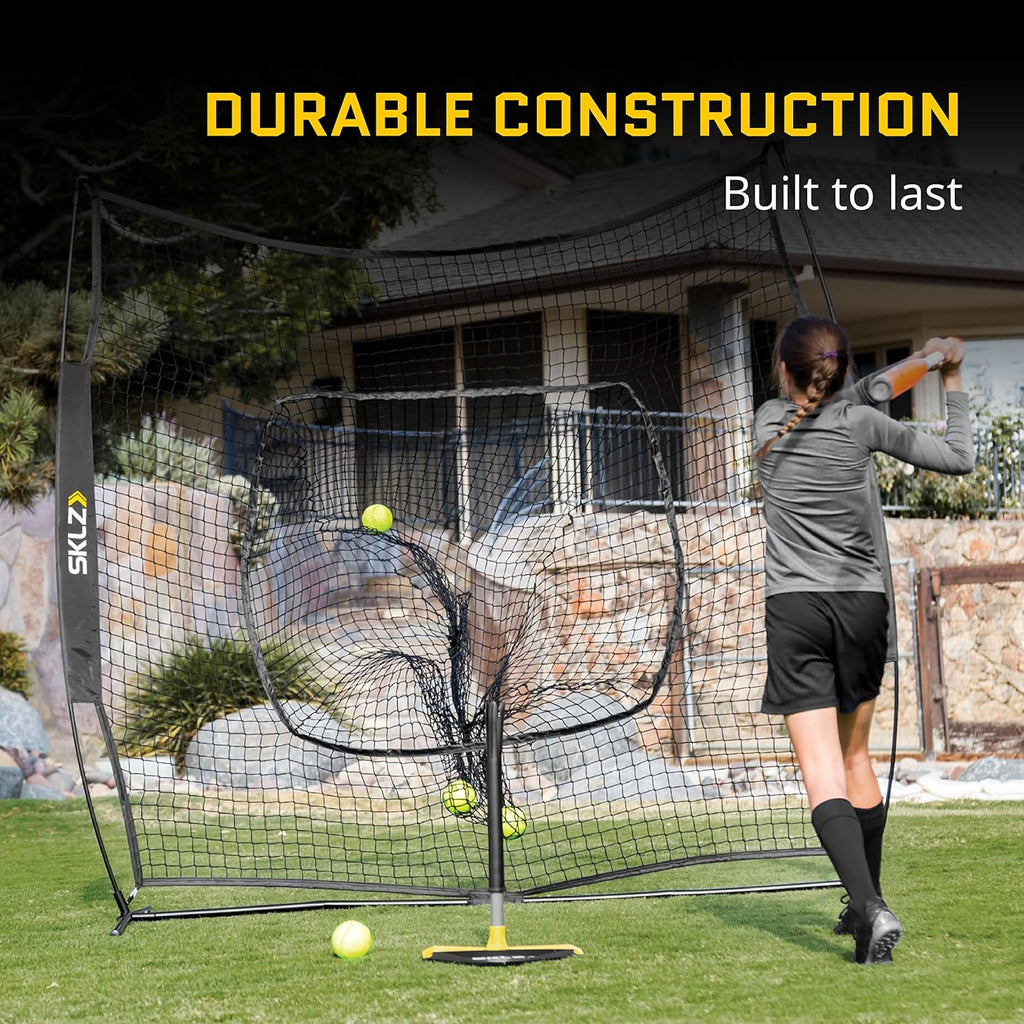 Portable Baseball and Softball Hitting Net, Black, 7 x 7 feet V155