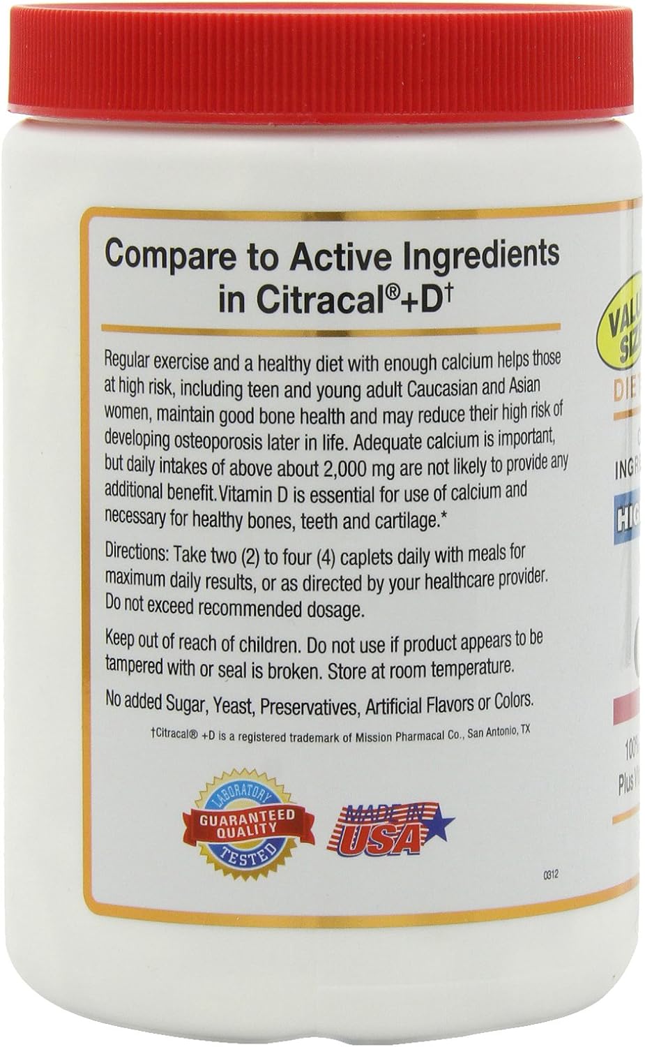 Calcium Citrate + Vitamin D Caps P1860