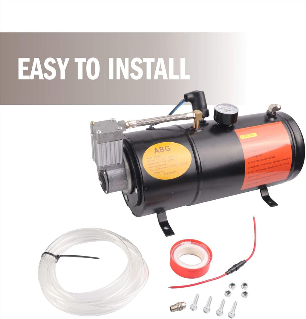 4 Trumpet Train Air Horn Kit with 120 PSI Air Compressor O365329