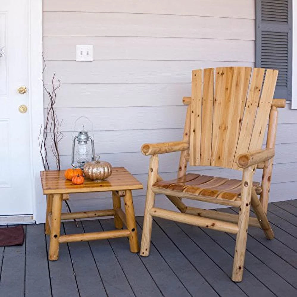Outdoor Wood End Table Natural V451