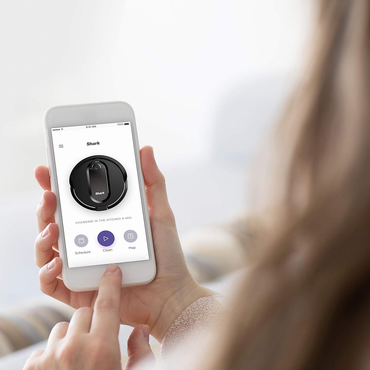 Black Wi-Fi Connected Robot Vacuum F67404