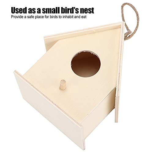 Wooden Bird House Kits for Kids Small Hanging Birdhouse for Outside Durable Wood DIY Bird Nest Hut Large size with hemp rope C21845