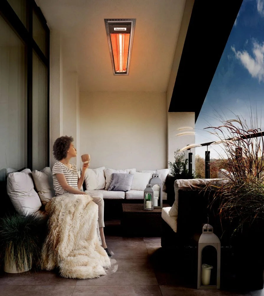 5000 Watt Electric Infrared Dual Element Heater, Stainless Steel Finish U236069