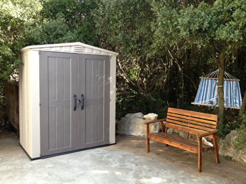 6x3 Outdoor Storage Shed Kit, Taupe & Brown R9645