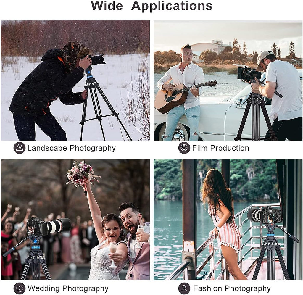 Heavy Duty Video Tripod with Fluid Head H46714