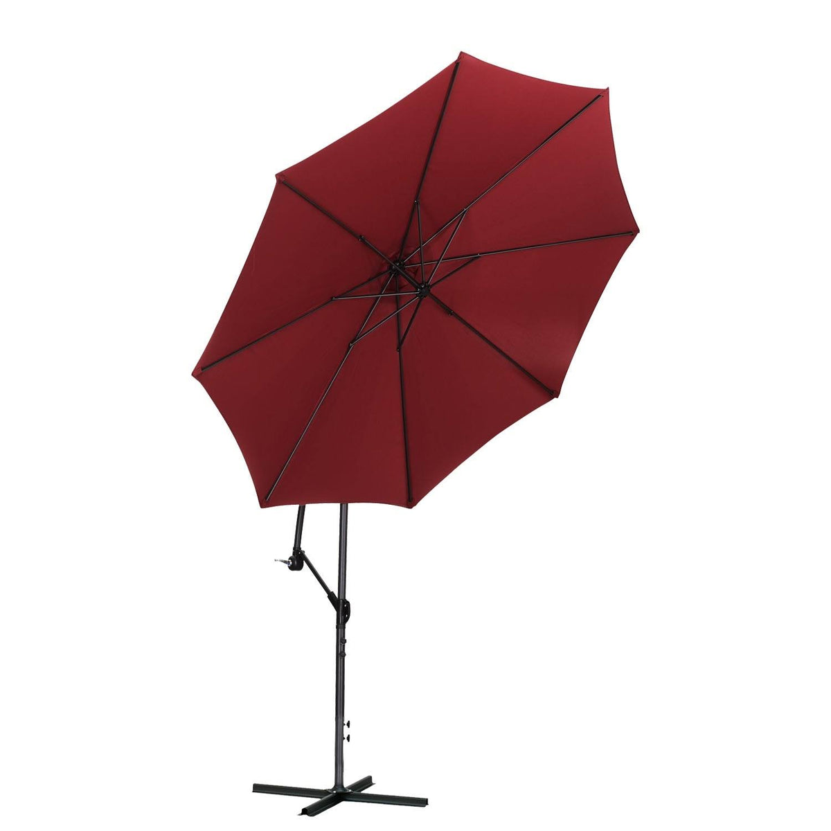 10ft Cantilever Patio Umbrella with Cross Base - Blue Z321359