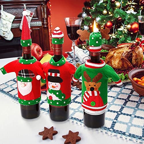 6 Sets Christmas Wine Bottle Cover and Hats B99652