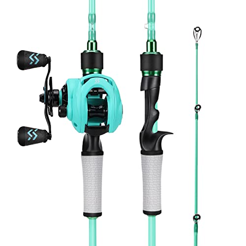 Spinning & Baitcasting Fishing Rod Reel Combo with Graphite Blanks, Stainless Steel Guides M19708