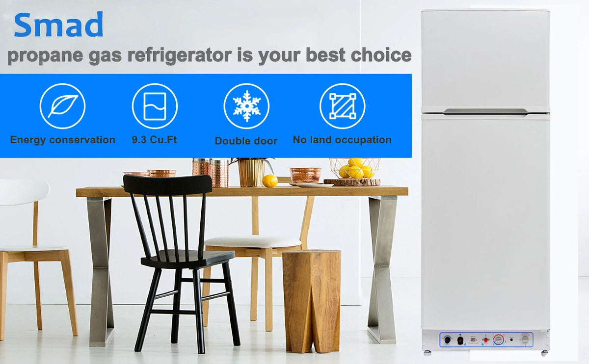 9.3 Cu ft Propane Refrigerator Gas Fridge B797801
