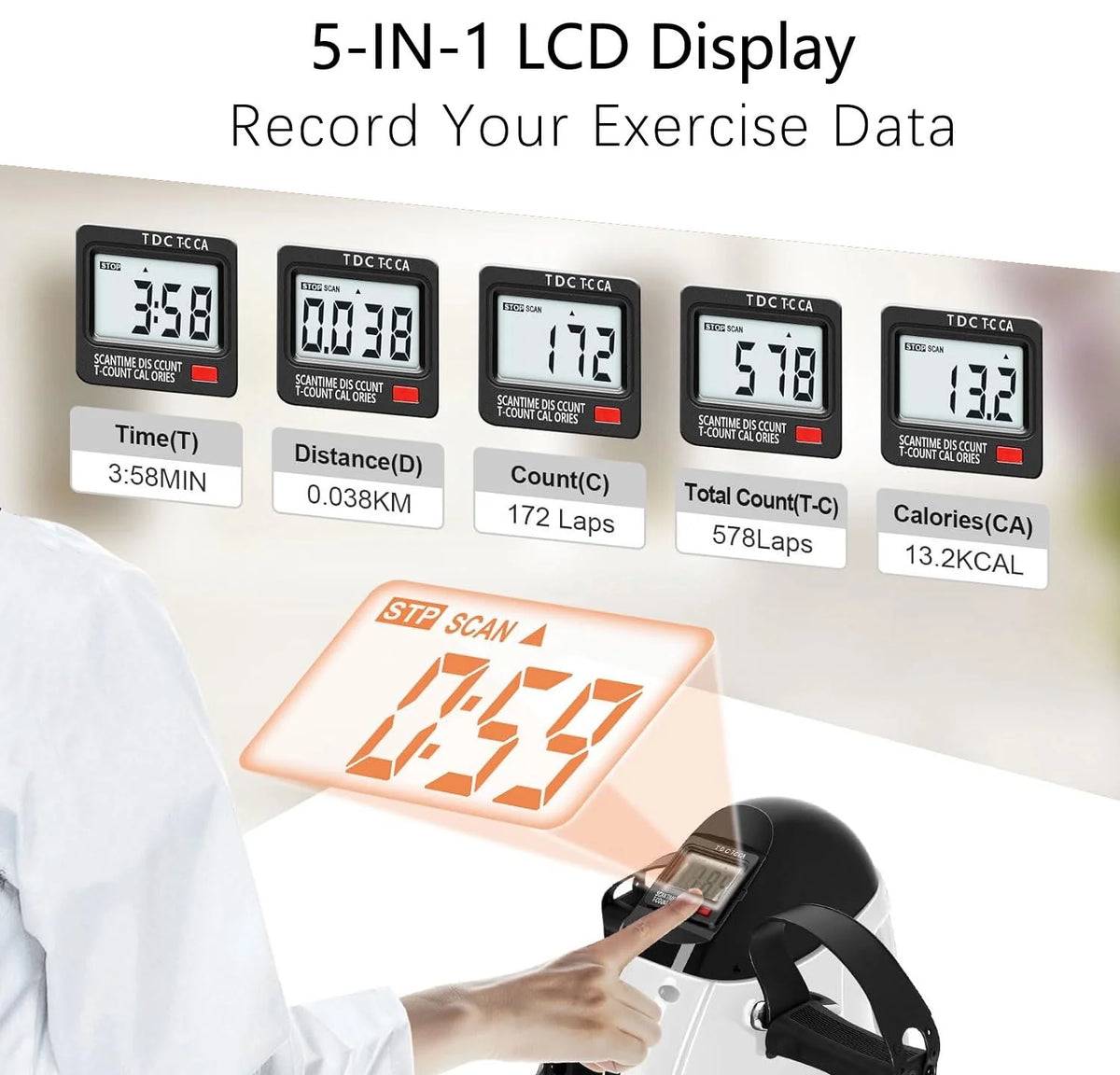 Under Desk Exercise Bike with LCD Screen G88158
