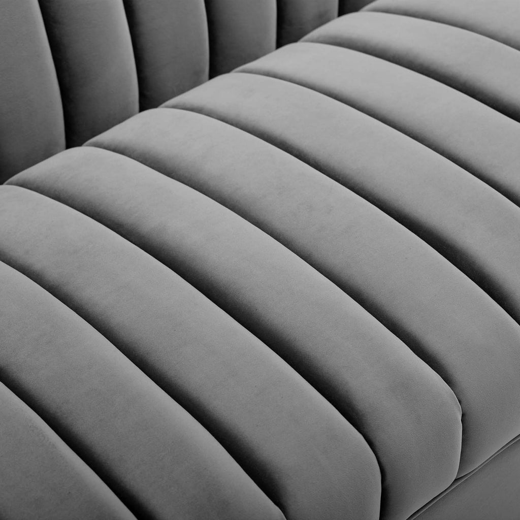 Gray Performance Velvet Sofa H27611