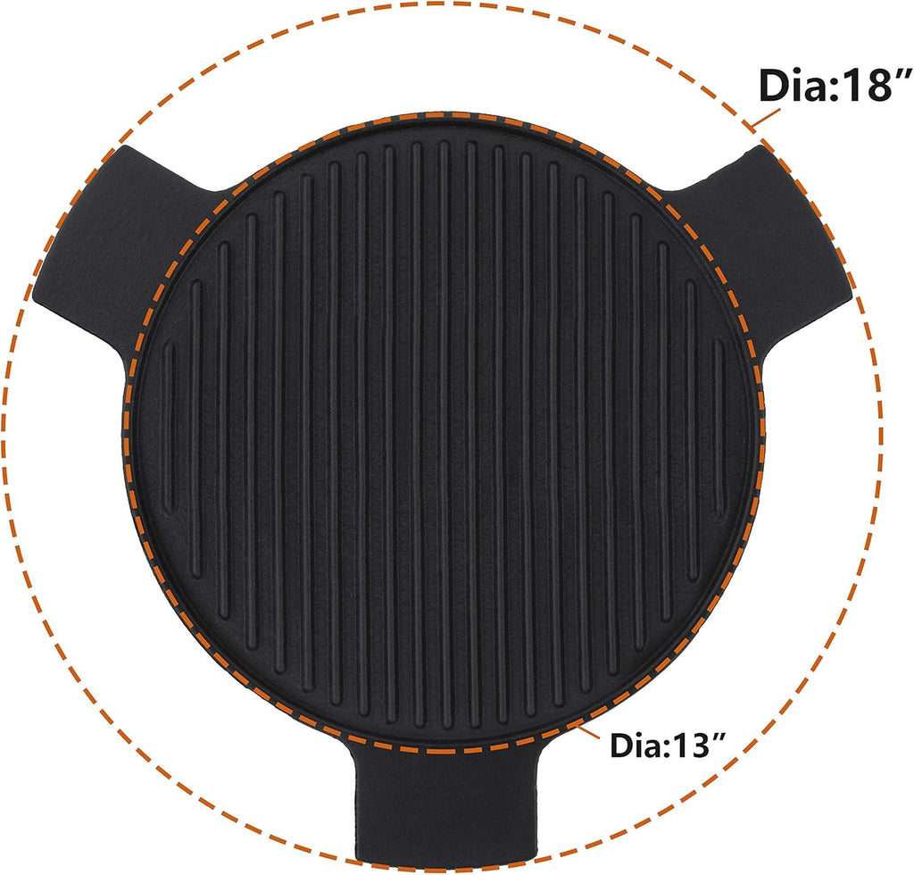 Cast Iron Plate Setter for 18 Inches Diameter Cooking Grills L399539