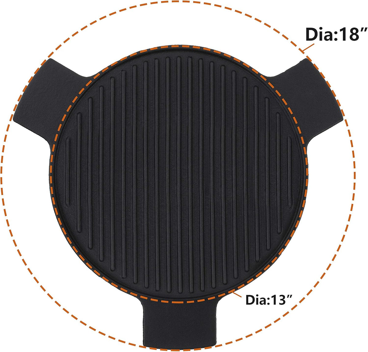 Cast Iron Plate Setter for 18 Inches Diameter Cooking Grills L399539
