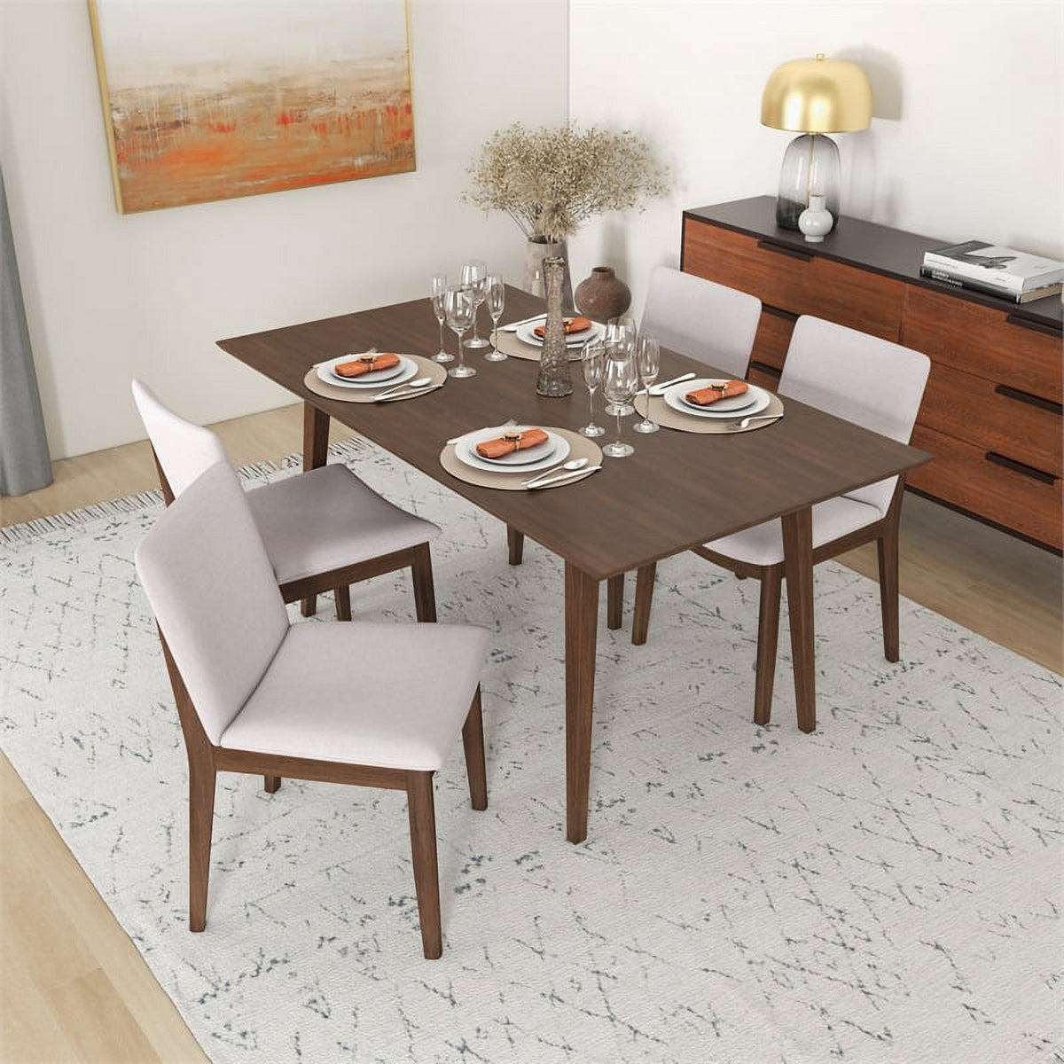Mid Century Modern Kitchen Table and Chairs for 4 I317