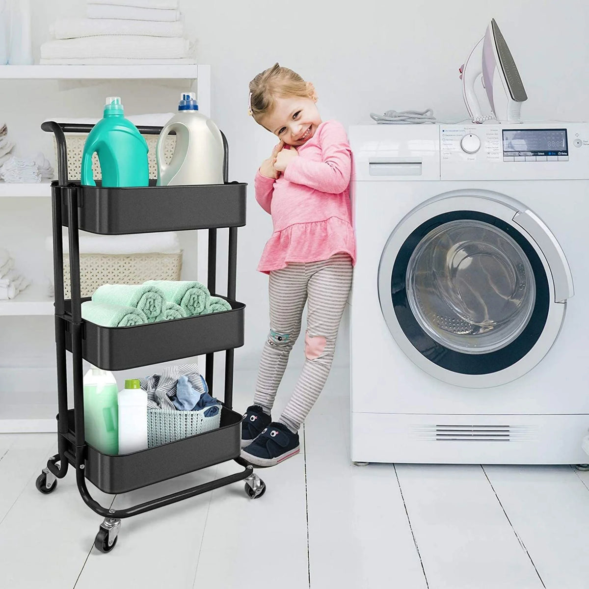 3-Tier Rolling Trolley V223057